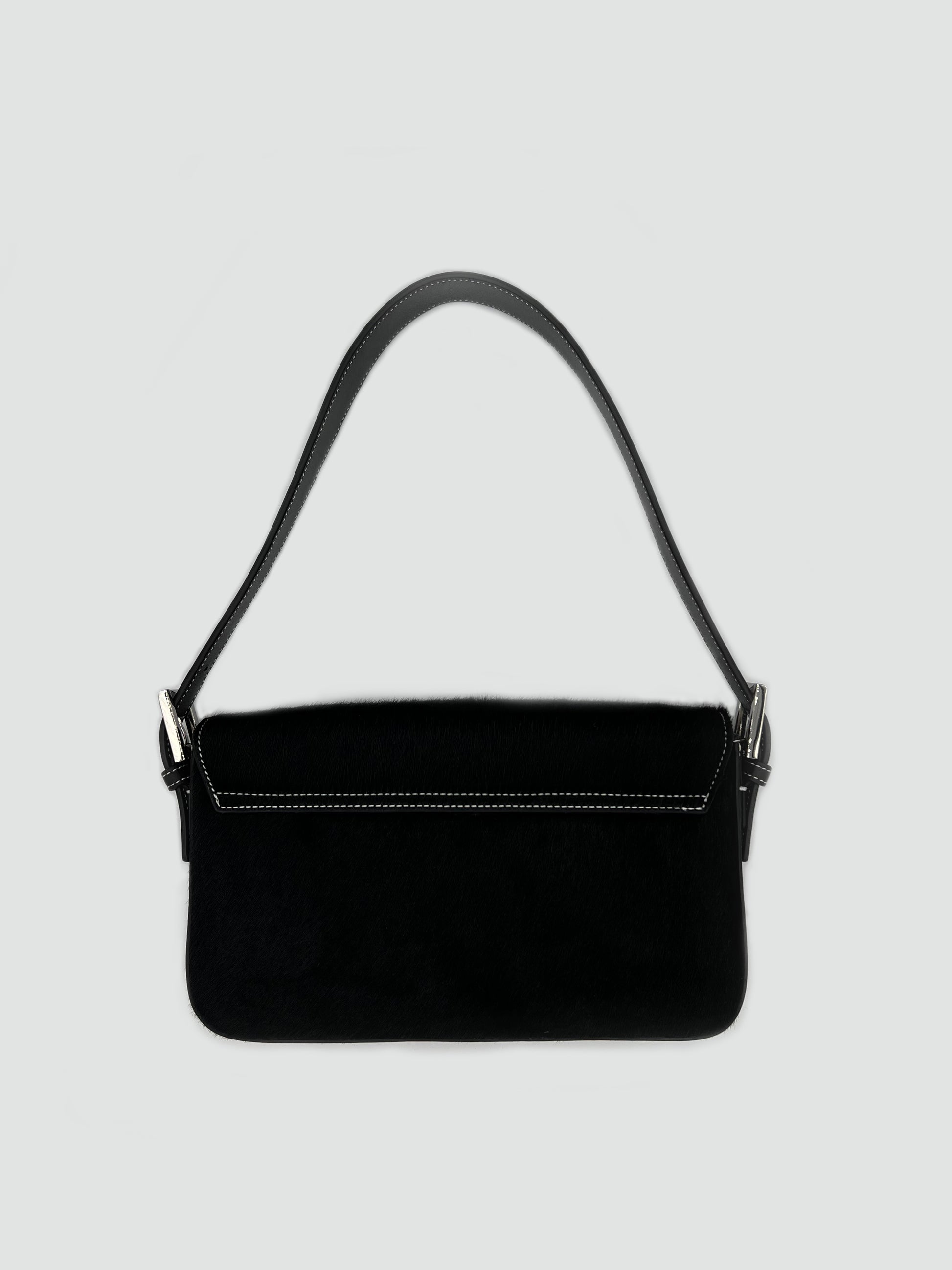 Baguette in Black Calf Hair - darahamarneh
